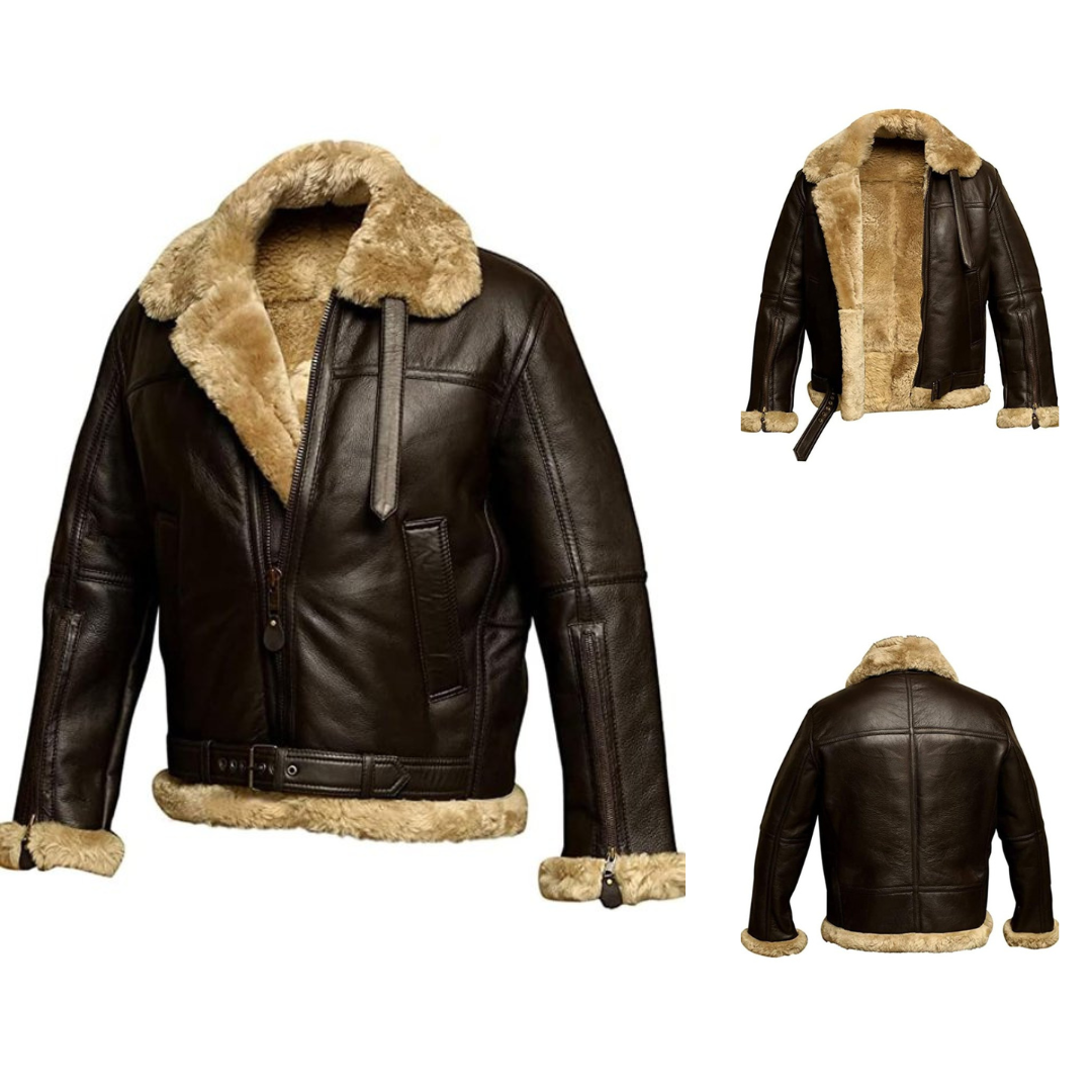 Classic Shearling Leather Jacket