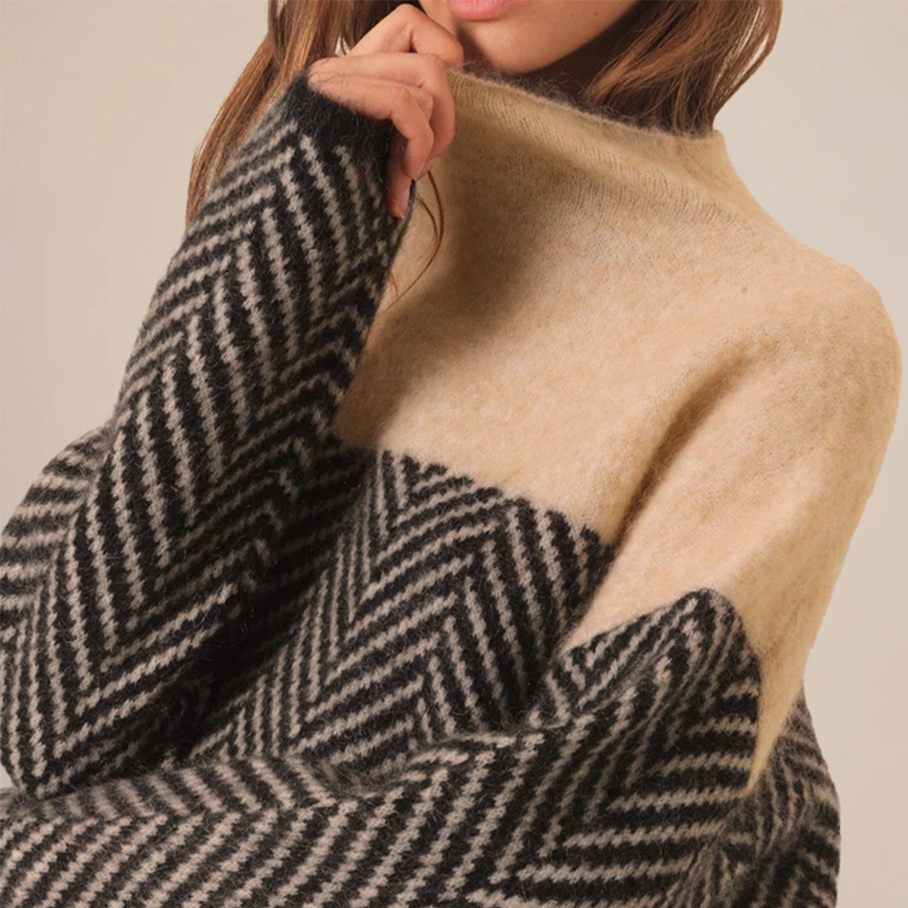 ADELIE | High-Quality High Neck Sweater in Fine Knit