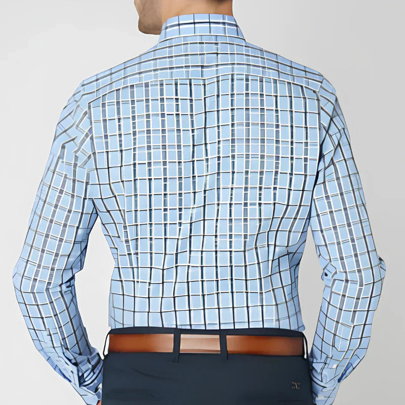 Striped Check Cotton Shirt