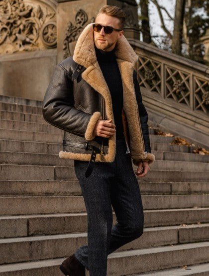 Classic Shearling Leather Jacket