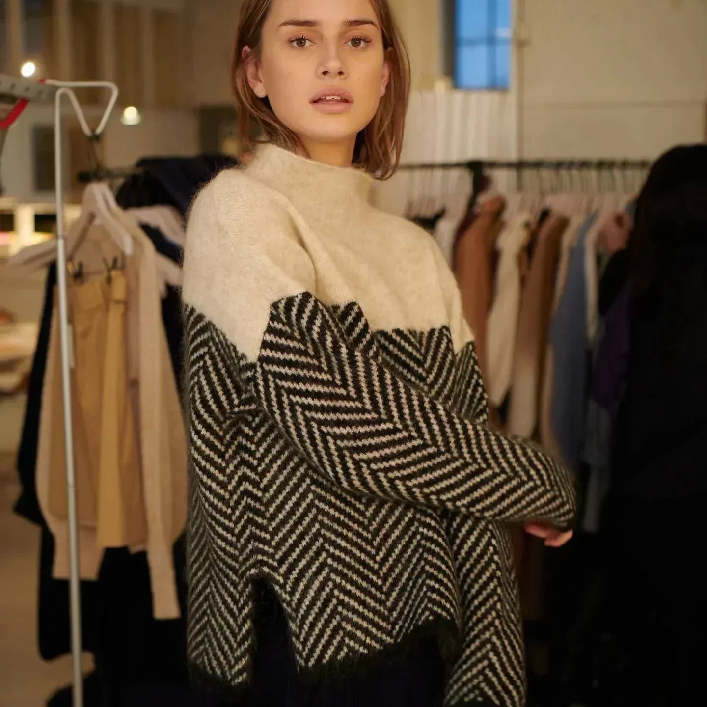 ADELIE | High-Quality High Neck Sweater in Fine Knit