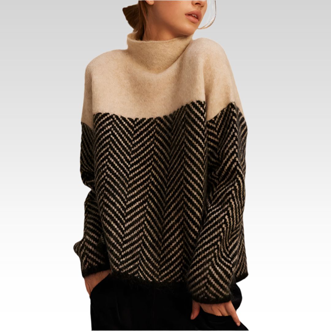 ADELIE | High-Quality High Neck Sweater in Fine Knit